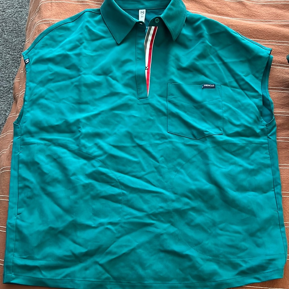 Green scrub top